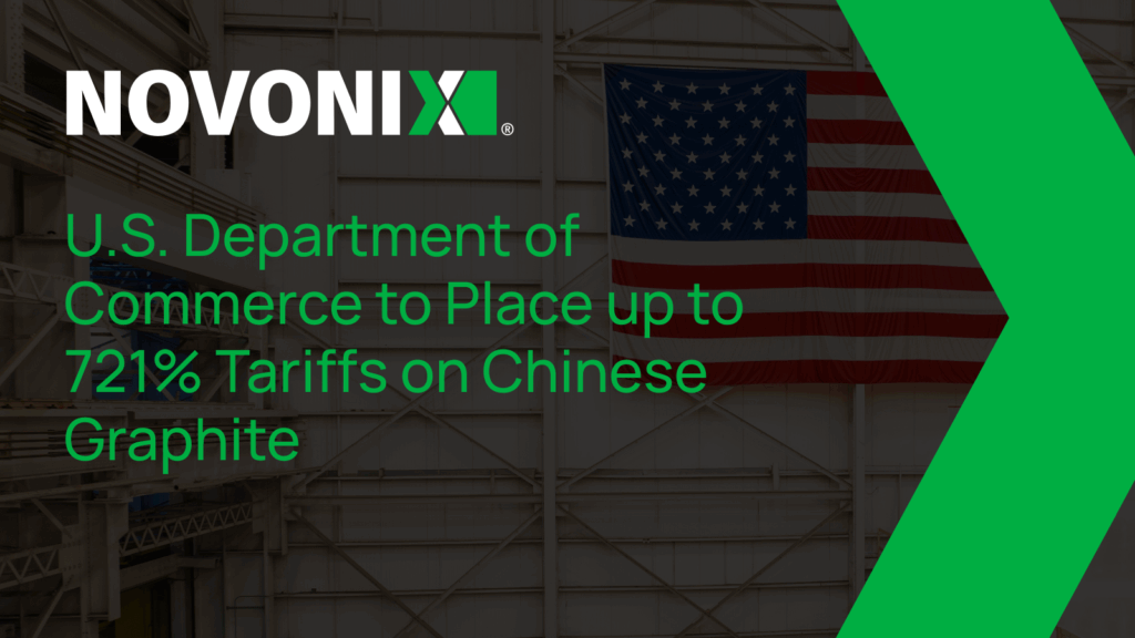 U.S. Department of Commerce to Place Up to 721% Tariffs on Chinese Graphite